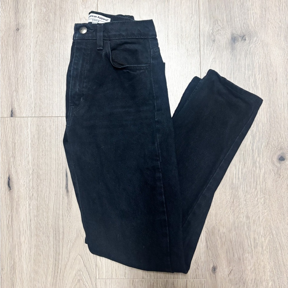 American Apparel Women's Black High waisted Jeans size 24